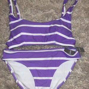 Striped bikini set
